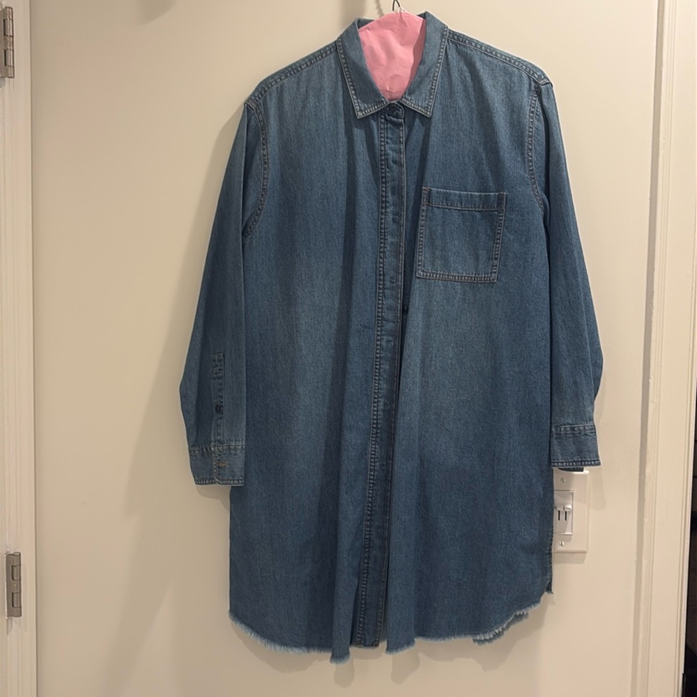 Women’s Madewell button down denim shirt dress